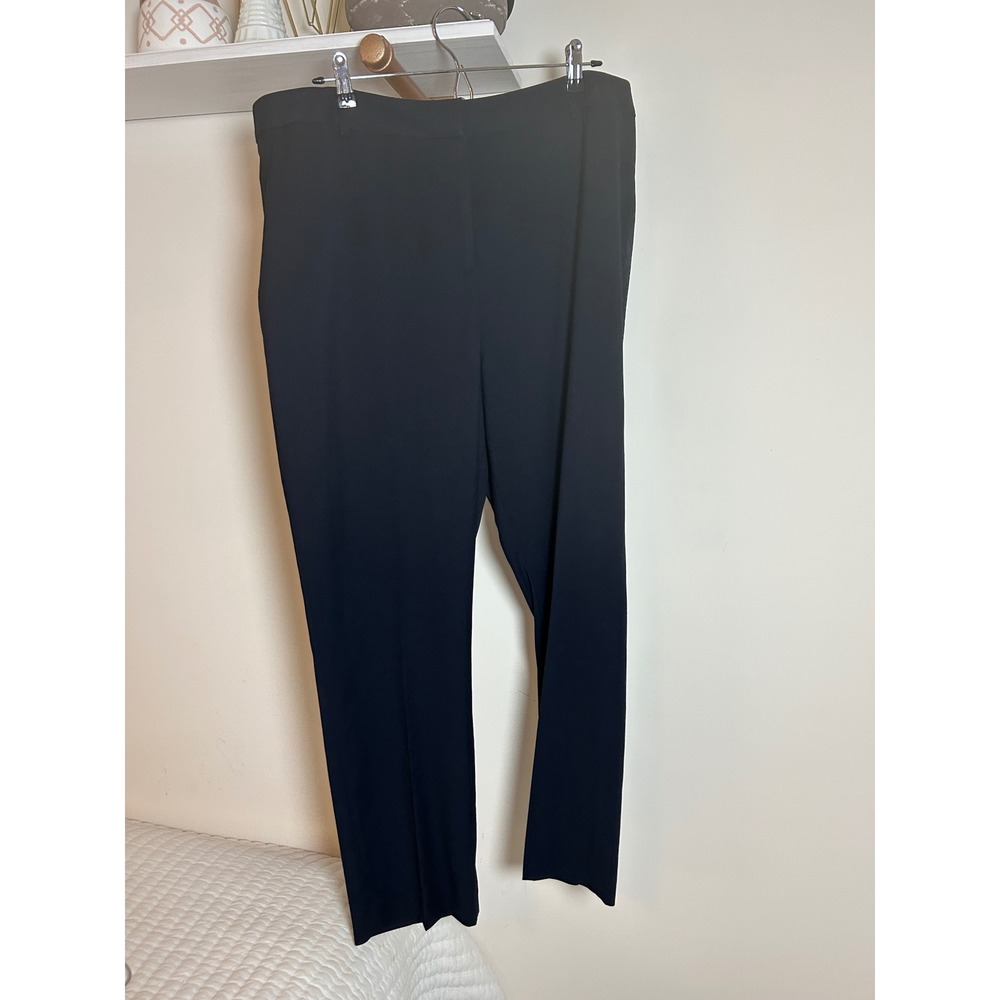 Alex Marie Women Navy Blue Flat‎ Front Straight Leg Dress Pants Size 18